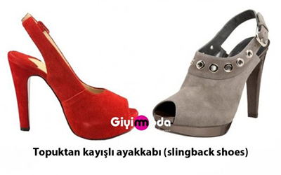 Topuktan kayışlı ayakkabı (slingback shoes)