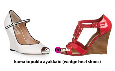 Kama topuklu ayakkabı (wedge heel shoes)