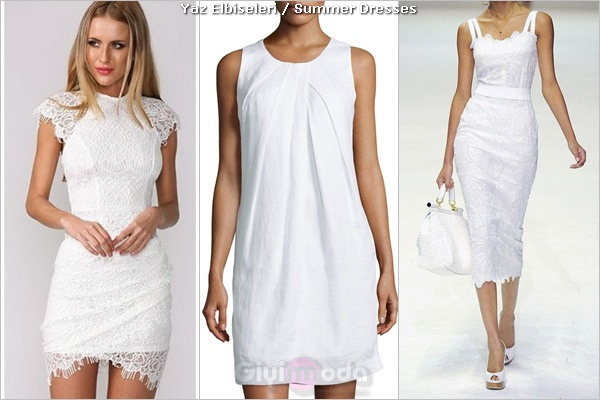 beyaz yaz elbiseleri