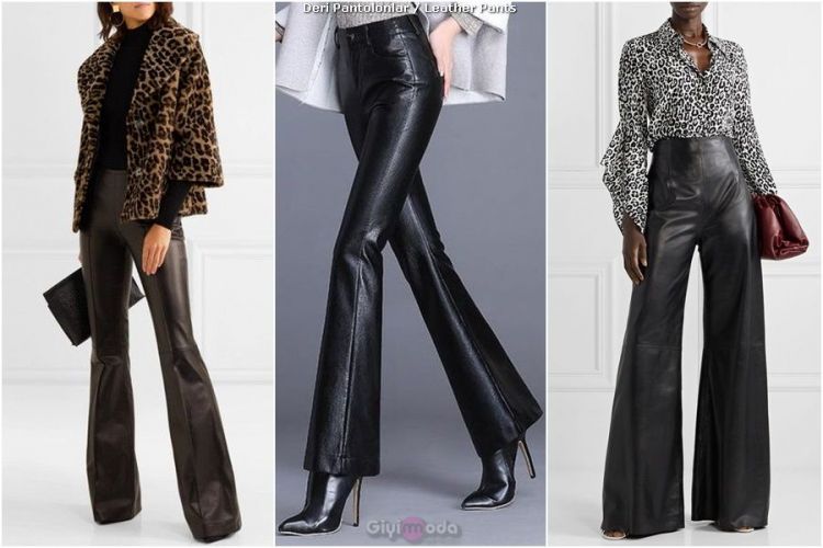 İspanyol paça deri pantolonlar / Spanish leg leather pants