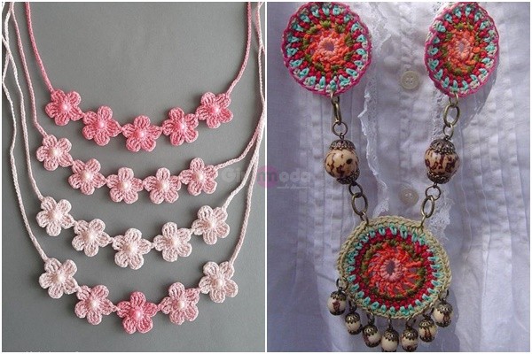 Tığ işi kolyeler / Crochet necklaces 