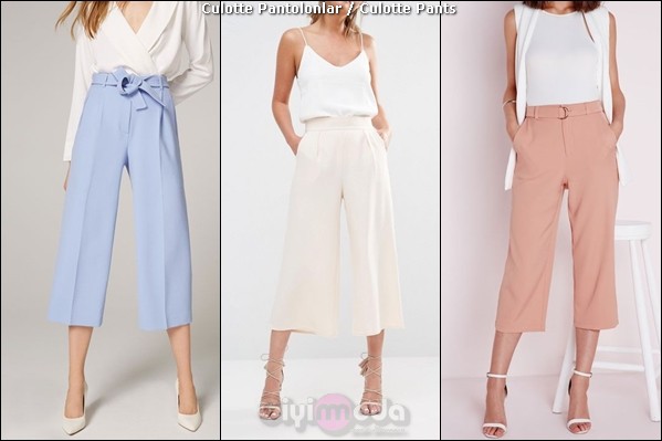 Culotte Pantolonlarla Kombinler